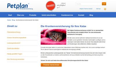 Petplan: Krankenversicherung für Katze