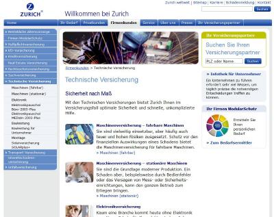 Zurich Versicherung: Technische Versicherungen